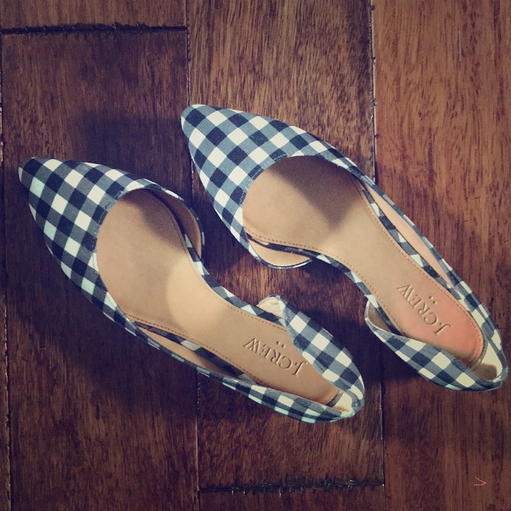 J. Crew gingham flats